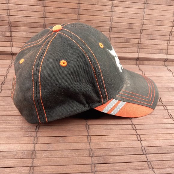Bobcat Liquid Metal Black Orange Hat Baseball Cap 250296 - Picture 5 of 13